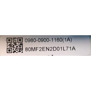 MAIN FUENTE PARA TV SAMSUNG / NUMERO DE PARTE 0980-0900-1160 / ML41A050478B / 09800901160 / 80MF2EN2D01L71A / VN32HS048U2 / MODELO UN32M4500BFXZA VA05 